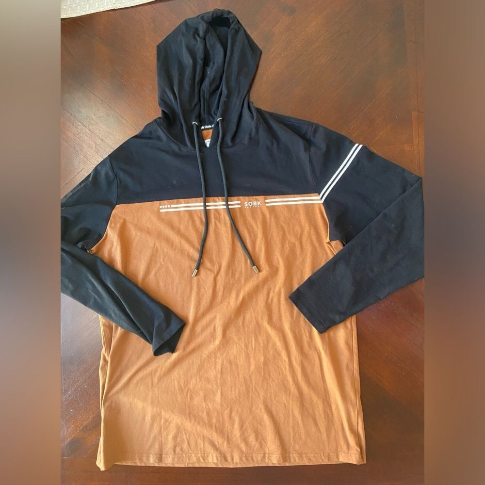 SOBK Men's long sleeve shirt with hood size L